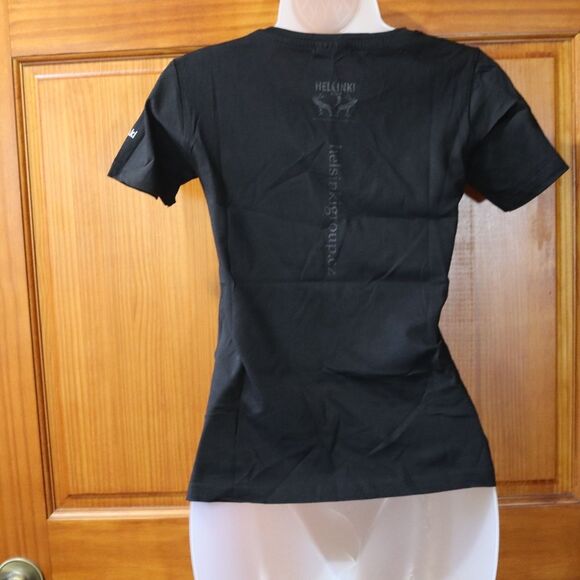 US Basic Helsinki Vodka Black Graphic T-Shirt | Bar Promo Alcohol Tee Medium - Picture 8 of 11